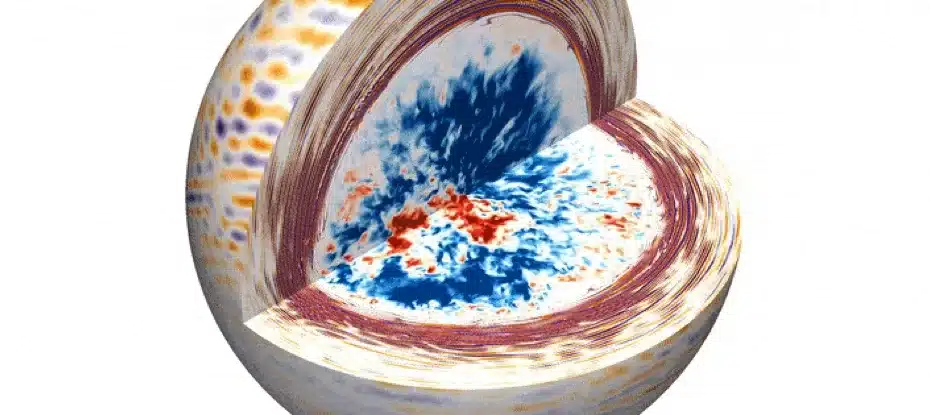 Uma simulação de convecção dentro de uma estrela. (EH Anders e outros)